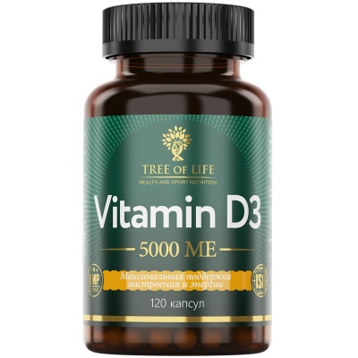  Tree of Life Vitamin D3 5000 ME 120 